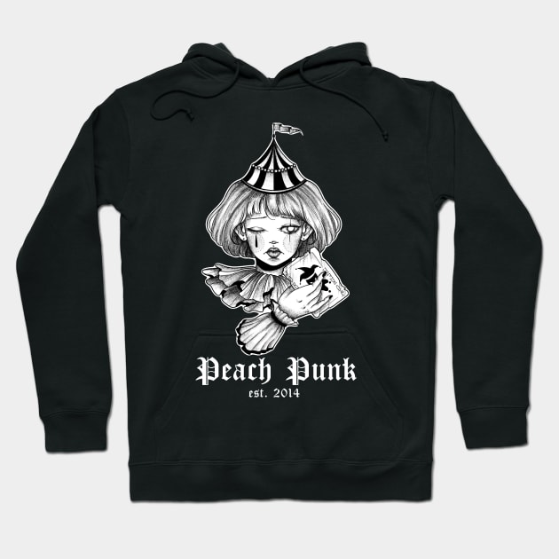 Peach Punk Clown Girl Hoodie by peach_punk